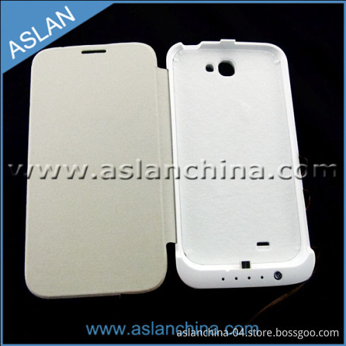 Large Capacity Flip Cover Battery Case for Galaxy Note 2 (ASD-026)